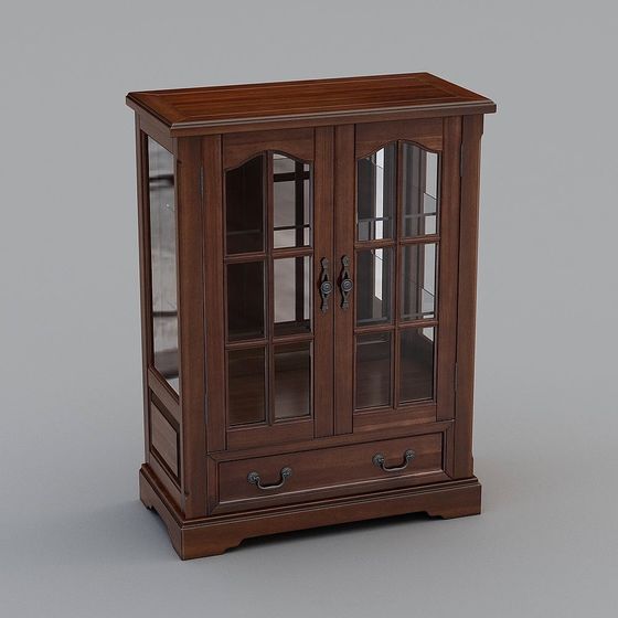 Vintage Style Retro Cabinet 3D model