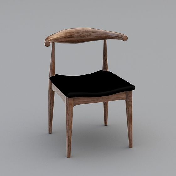 簡歐木色背靠椅 標題椅