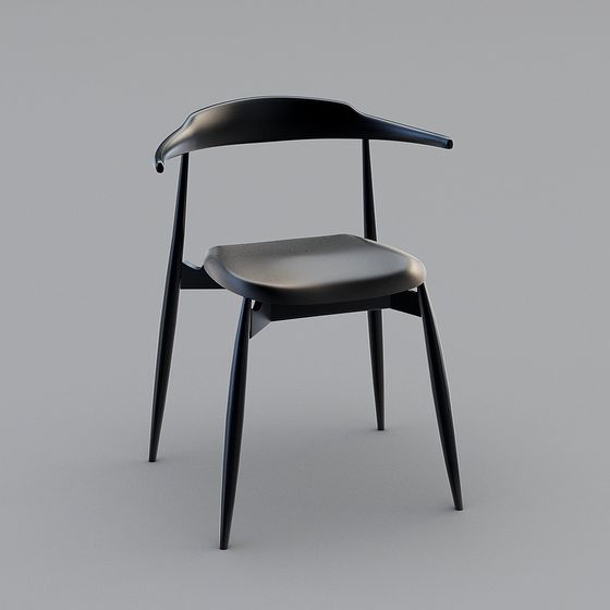 간단한 유럽 블랙으로 돌아에 대한 자 액센트 의자