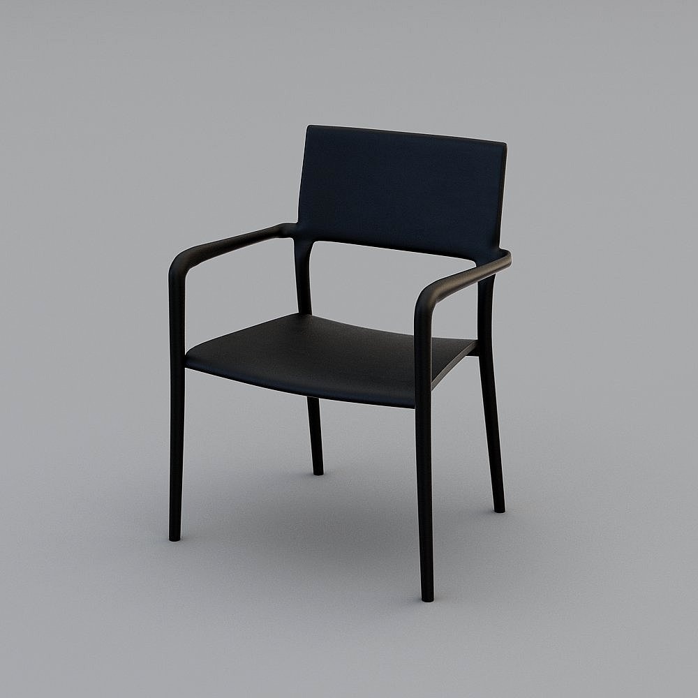 現代黑色背靠椅