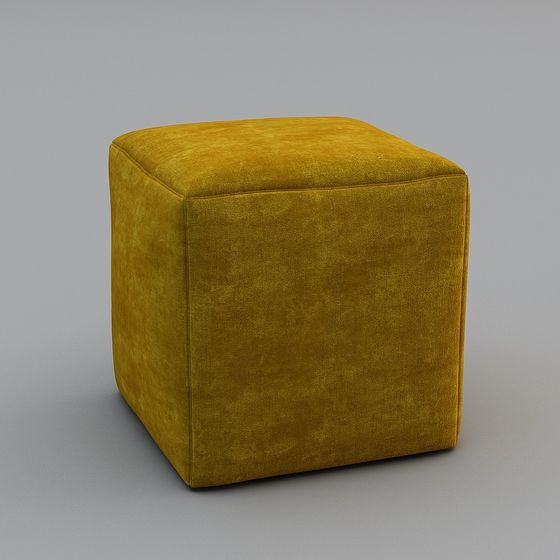 Cozy Low-Polygon Stool 3D model
