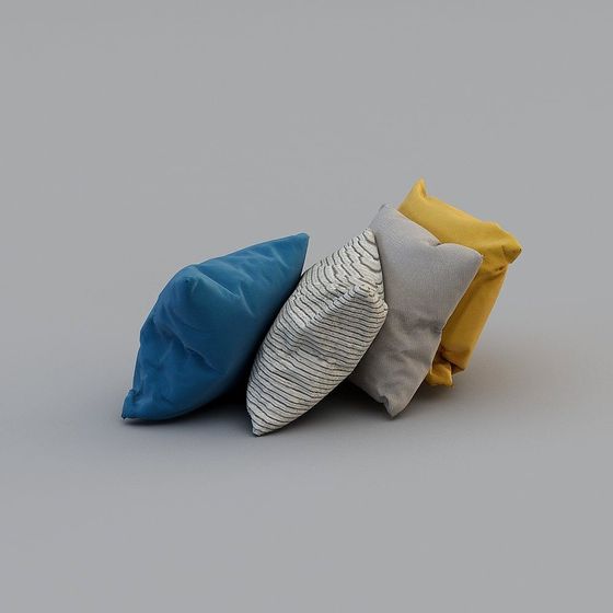 High-Quality Cushion Pillow Set 3D model
