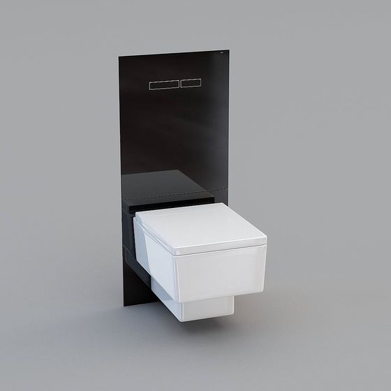 Modern Wall-Mounted Toilet 3D model
