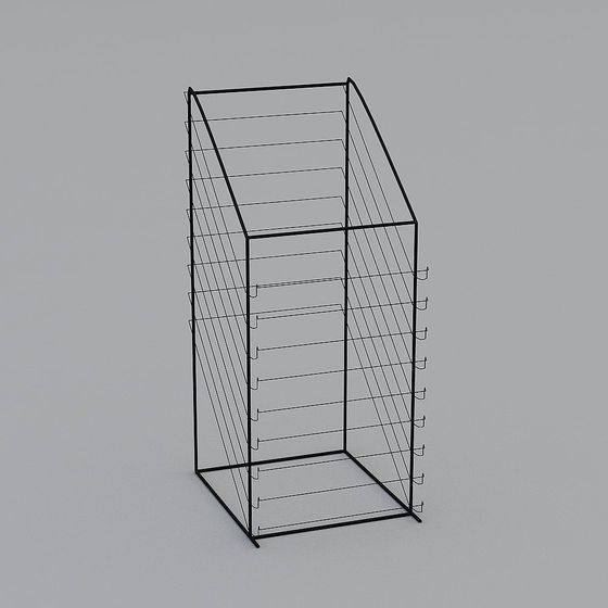 Minimalist Low-Poly Magazine Rack 3D model