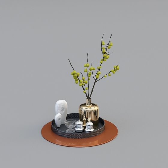 Elegant Low-Polygon Decorative 3D Model