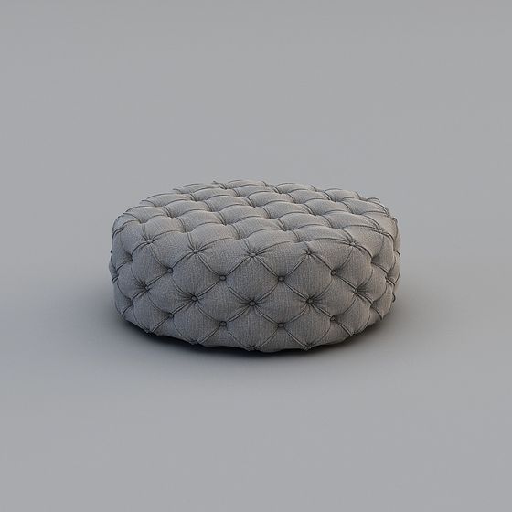 Elegant Round Stool 3D Model for Modern Interiors