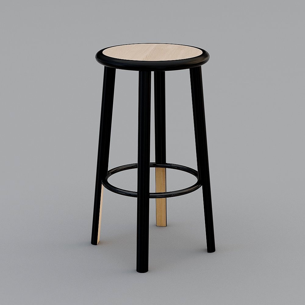 Sedia da bar nera moderna