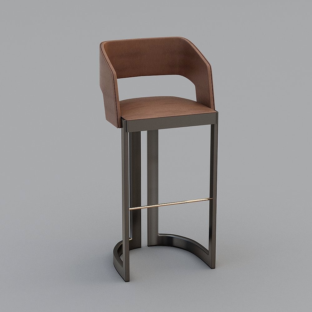 北歐褐色吧檯椅
