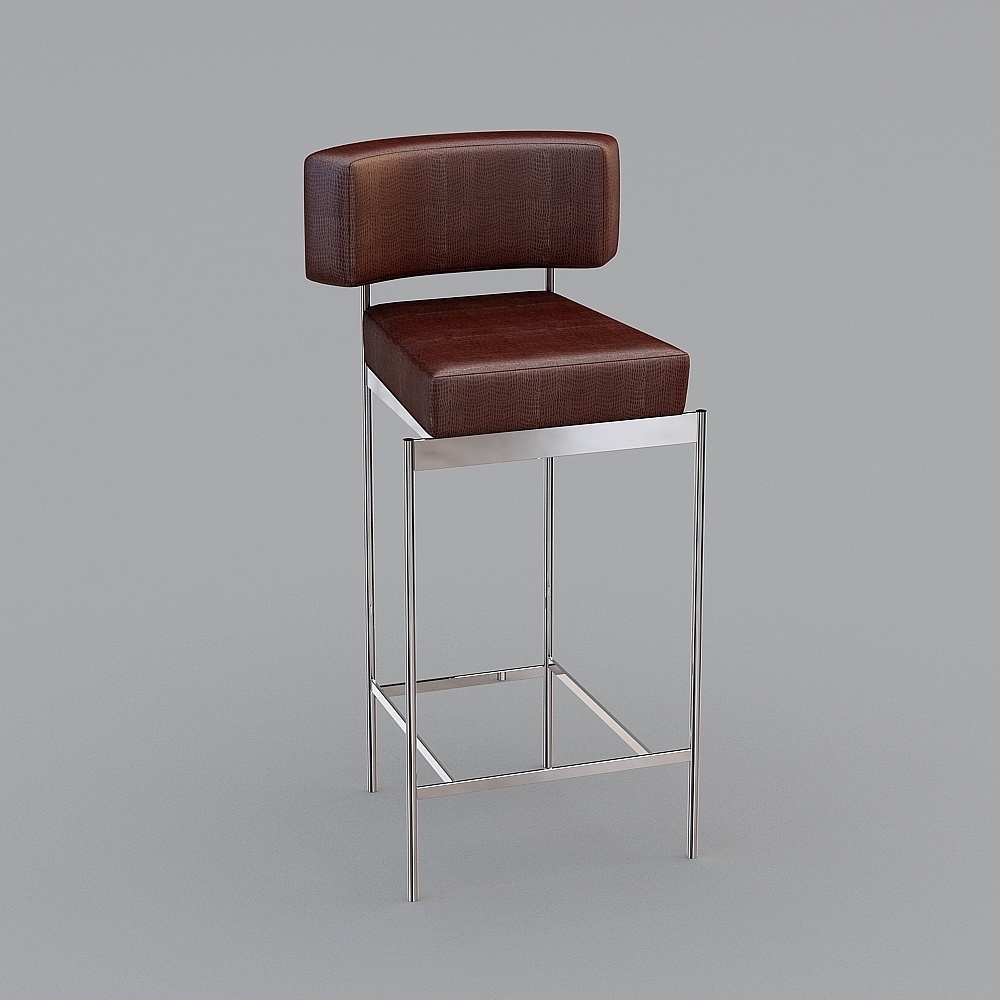 Stylish 3D Model Bar Stool for Modern Interiors