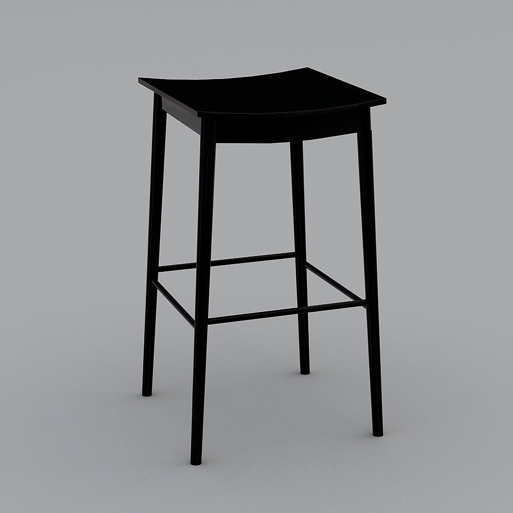 Modern black bar chair