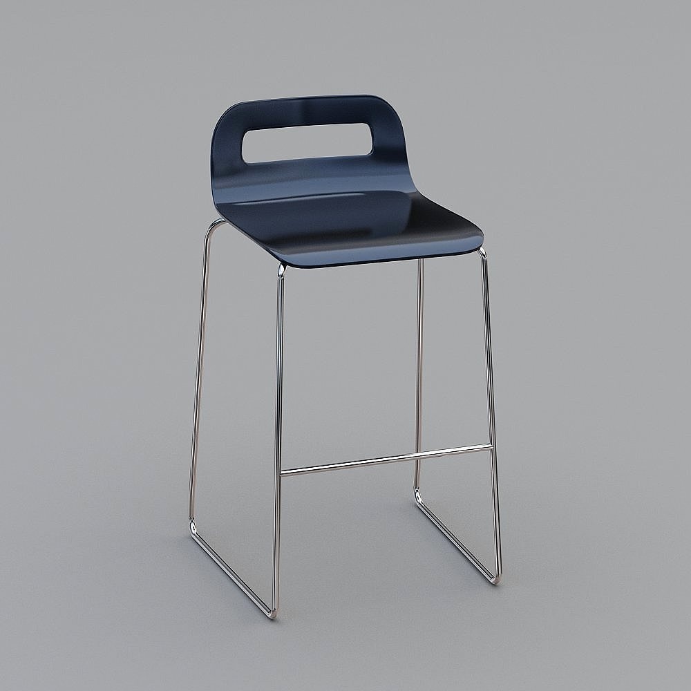 Chaises de bar bleues nordiques