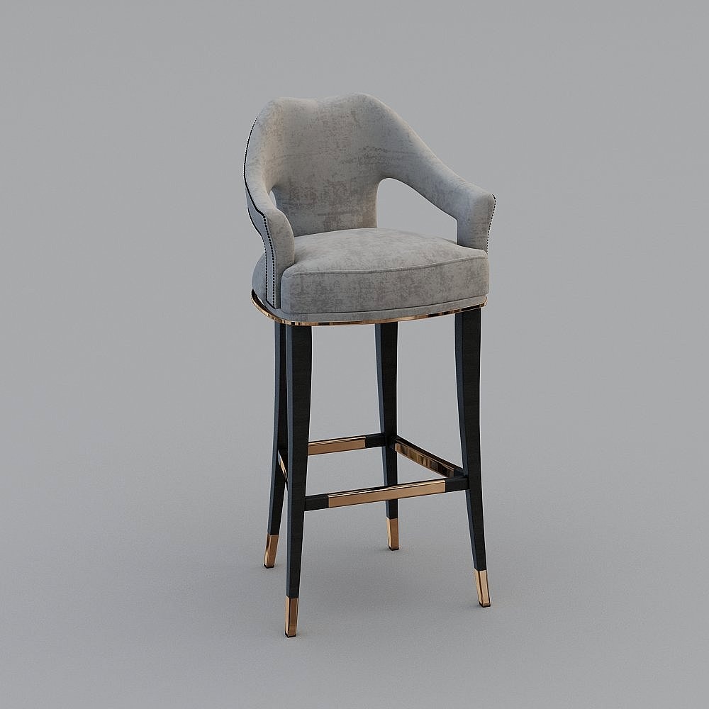 Sedia da bar grigia americana