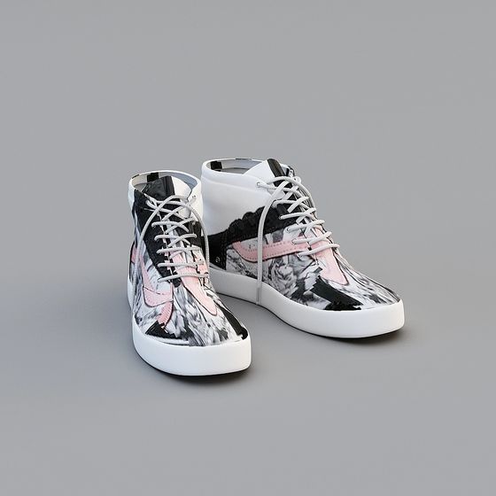 Stylish 3D Model Sneakers for Artistic Creations