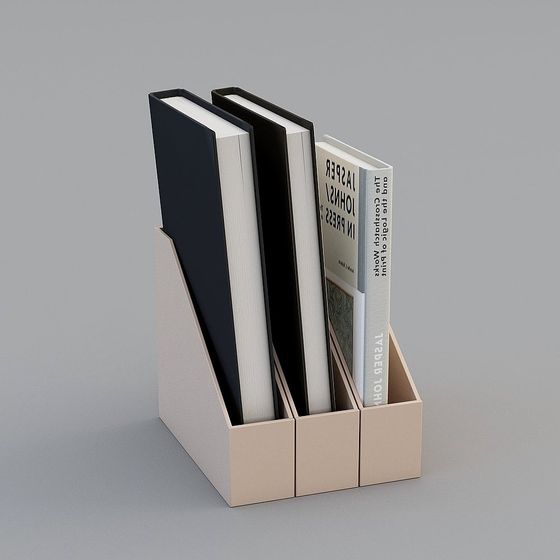 Modern Low-Poly Bookshelf 3D model