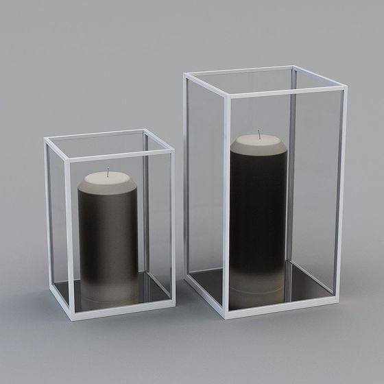 Stylish Candle Display 3D model for Modern Interiors