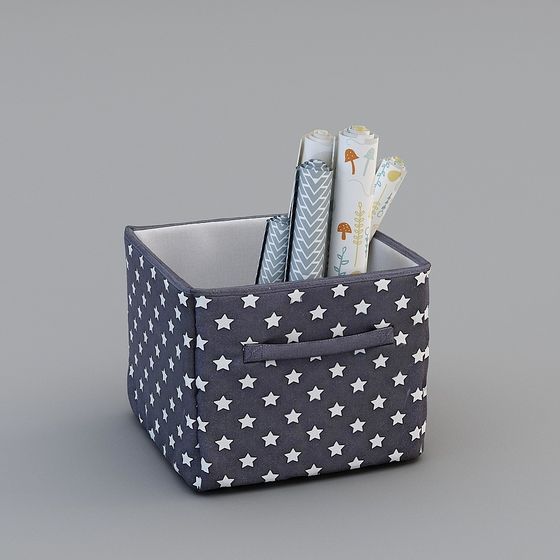 Star Pattern Storage Basket 3D model