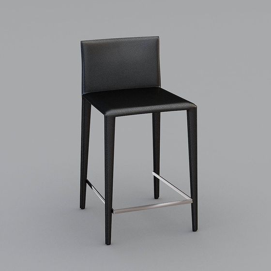Chic Minimalist Bar Stool 3D model for Modern Spaces