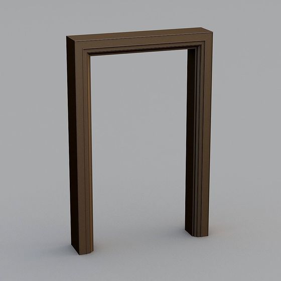 Stylish Low-Polygon Door Frame 3D model for Modern Spaces