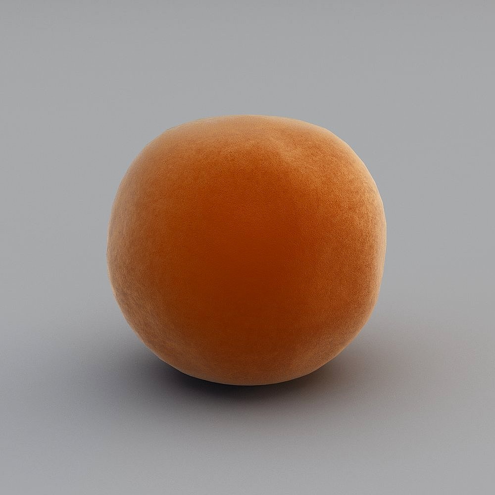 Charming Plush Ball 3D model for Creative Projects