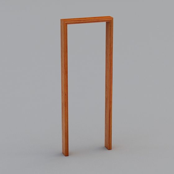 Rustic Wooden Door Frame 3D model for Creative Projects