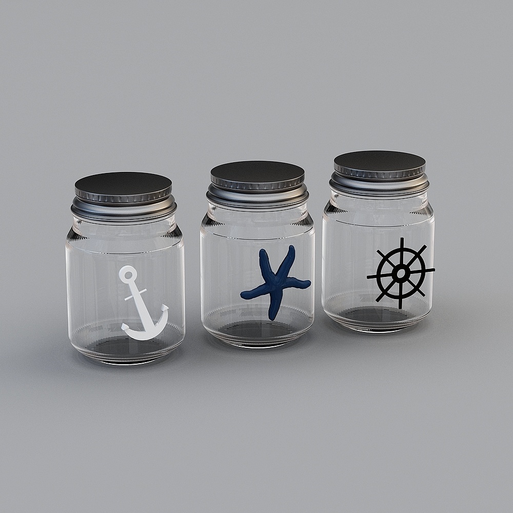 Sea Bottle Collection 3D model