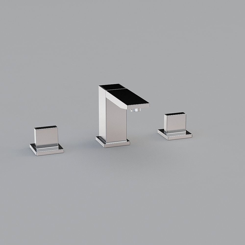 Jueneng-three-hole double-handle basin faucet_F213500