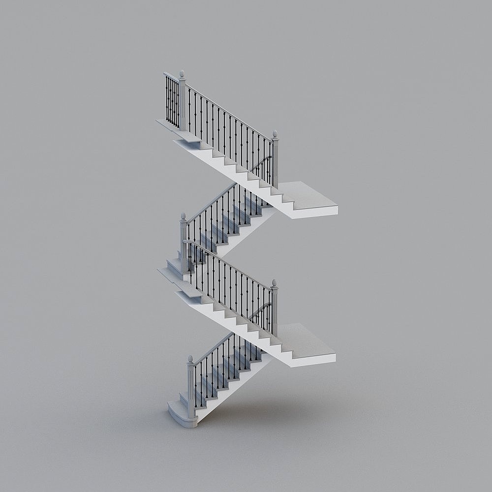 Mihia-American 004A-glazed black iron with solid wooden stai