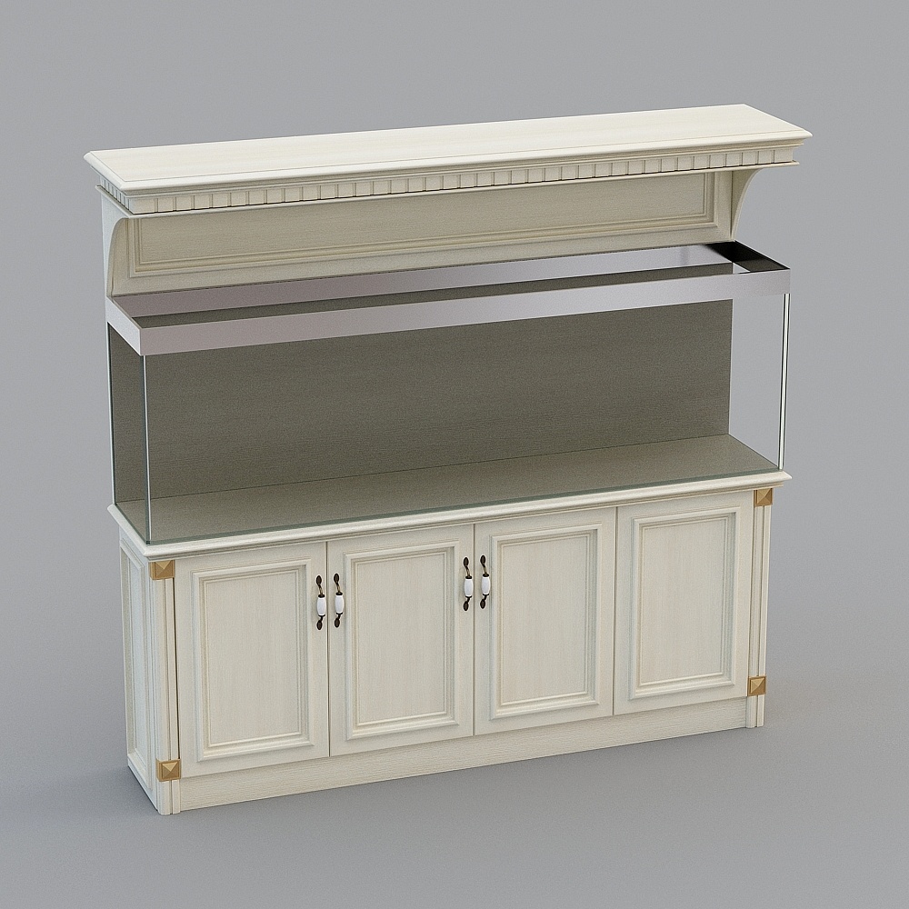 Classic Aquarium Cabinet 3D model with Elegant Design