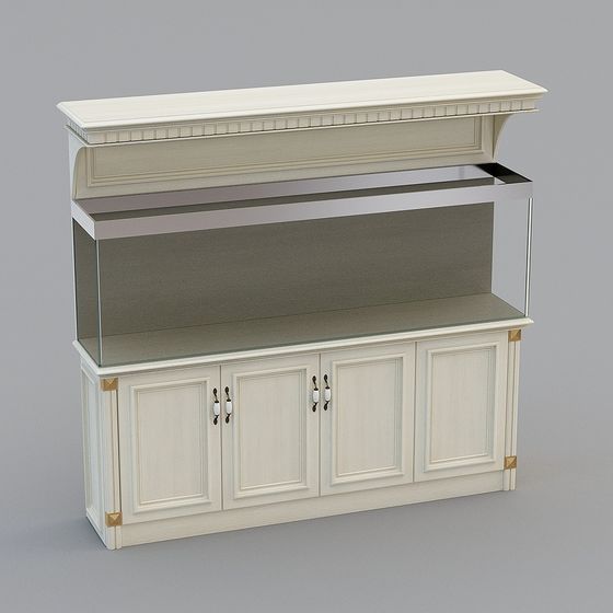 Classic Aquarium Cabinet 3D model with Elegant Design