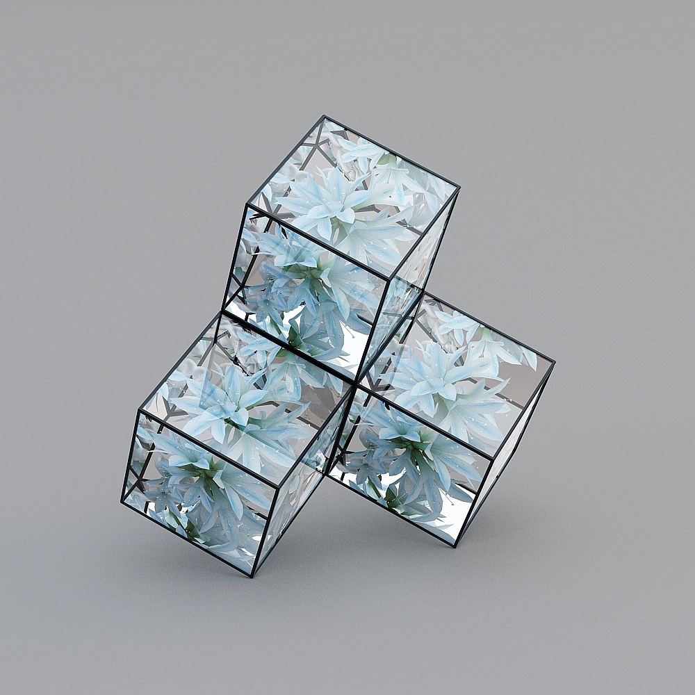 モダンなマイクロランドスケープエコロジカルボトル、肉厚の幾何学的なガラス