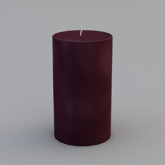 Stylish Low-Poly Candle 3D Model for Creative Projects