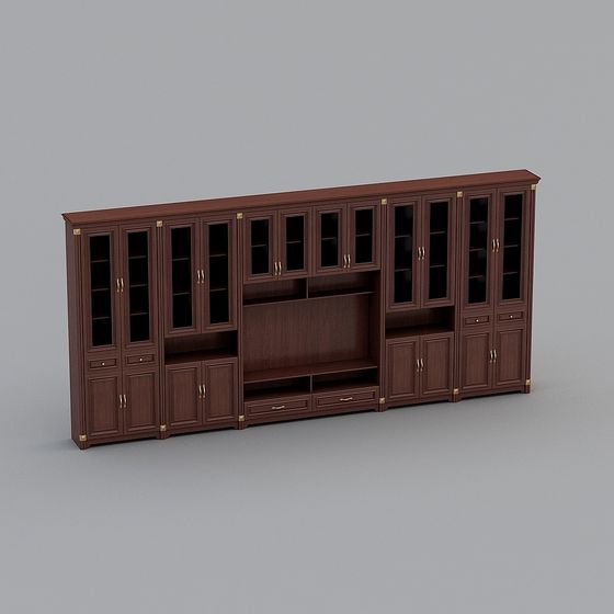 Stylish Classical Bookshelf 3D model for Diverse Uses