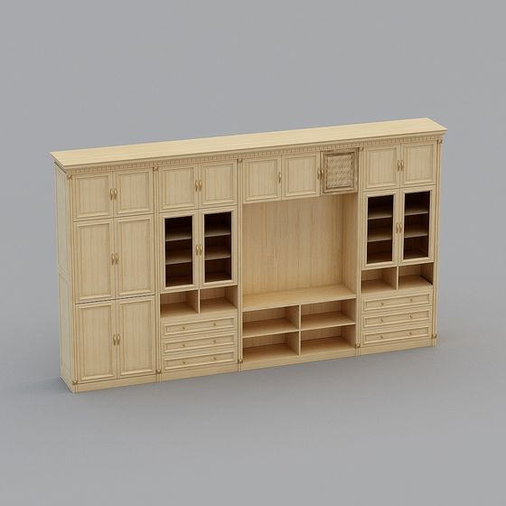 Charming Rustic Storage Cabinet 3D model
