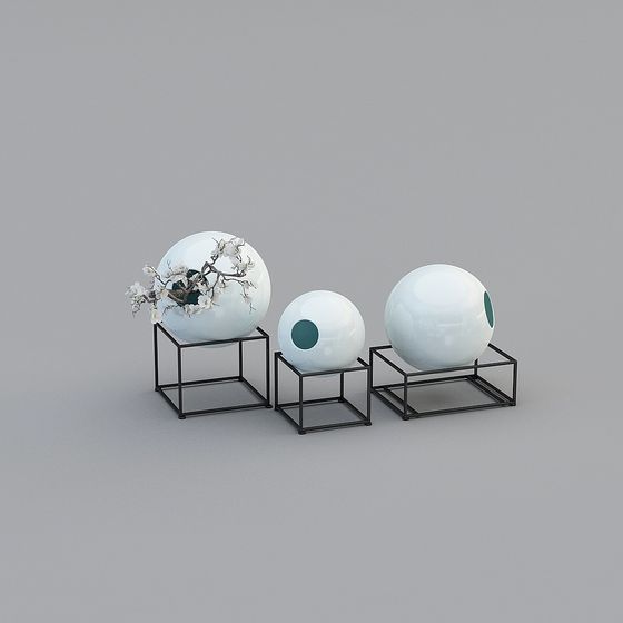 Artistic Sphere 3D Model for Contemporary Spaces
