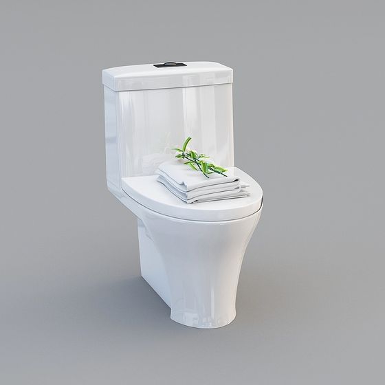 Elegant Toilet 3D model