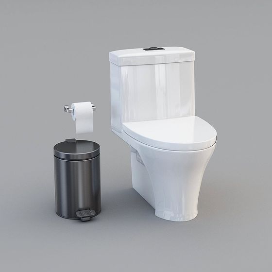 Urban Bathroom 3D model - Minimalist Design