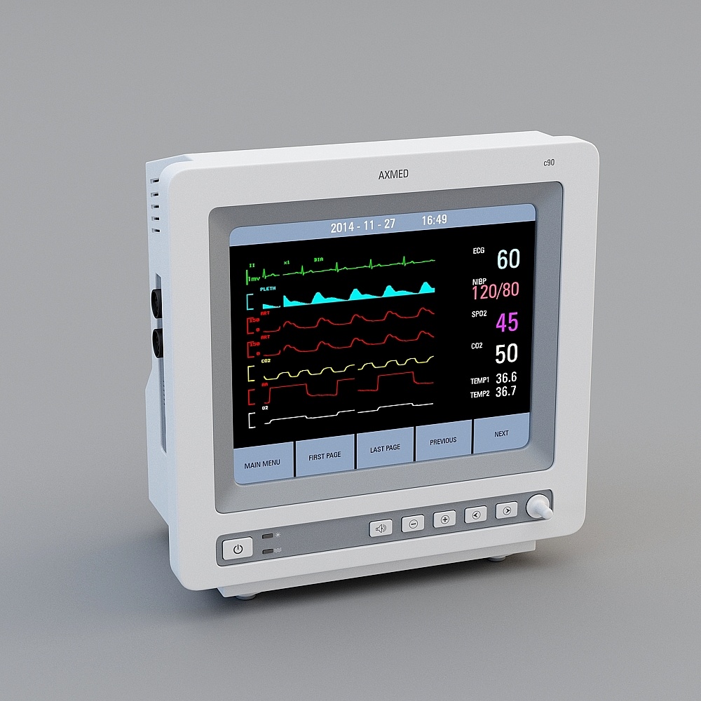 AXMED C90 Monitor 3D model for Medical Applications
