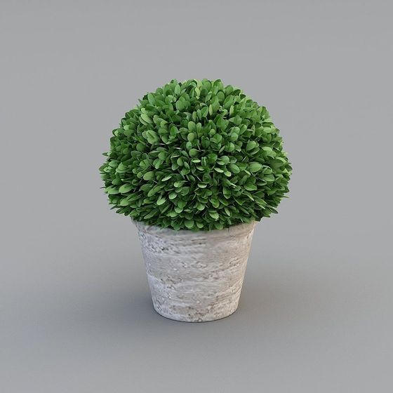 Elegant Low-Poly Sphere Planter 3D model
