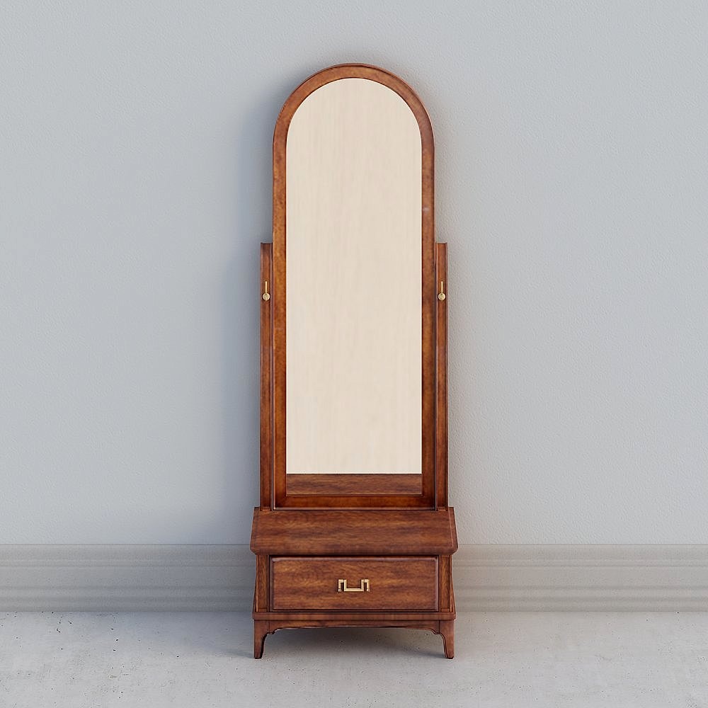 American style solid wood Cabinet with mirror