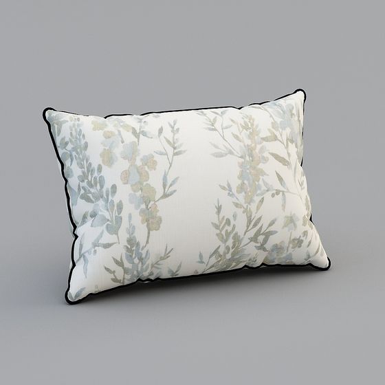 Elegant Low-Polygon Decorative Pillow 3D model