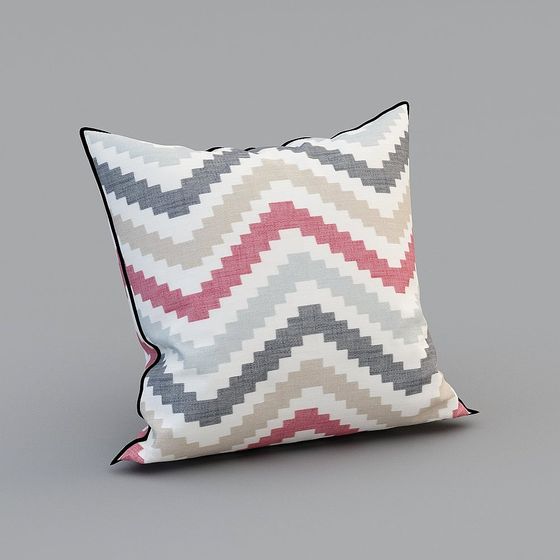 Zigzag Cushion Stylish 3D model for Interiors