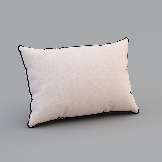Elegant Linen Pillow 3D Model