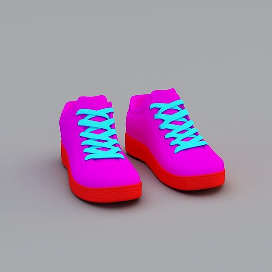 Stylish Low-Poly Sneaker 3D Model for Creative Projects