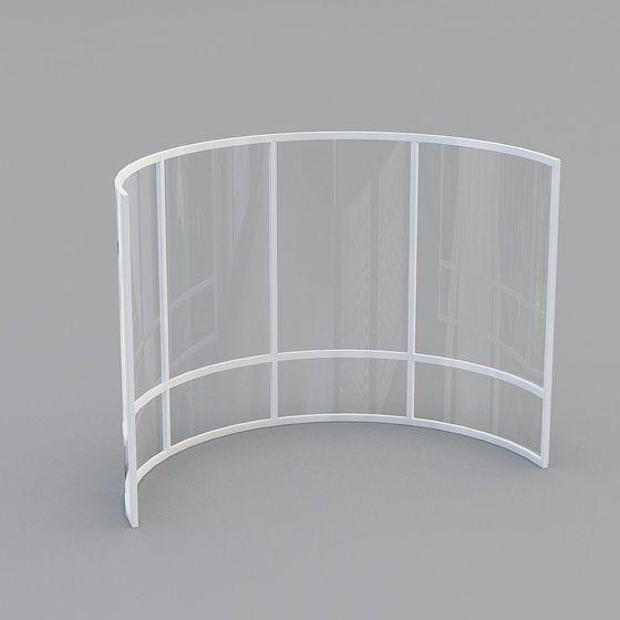 Stylish Curved Glass Window Decoration