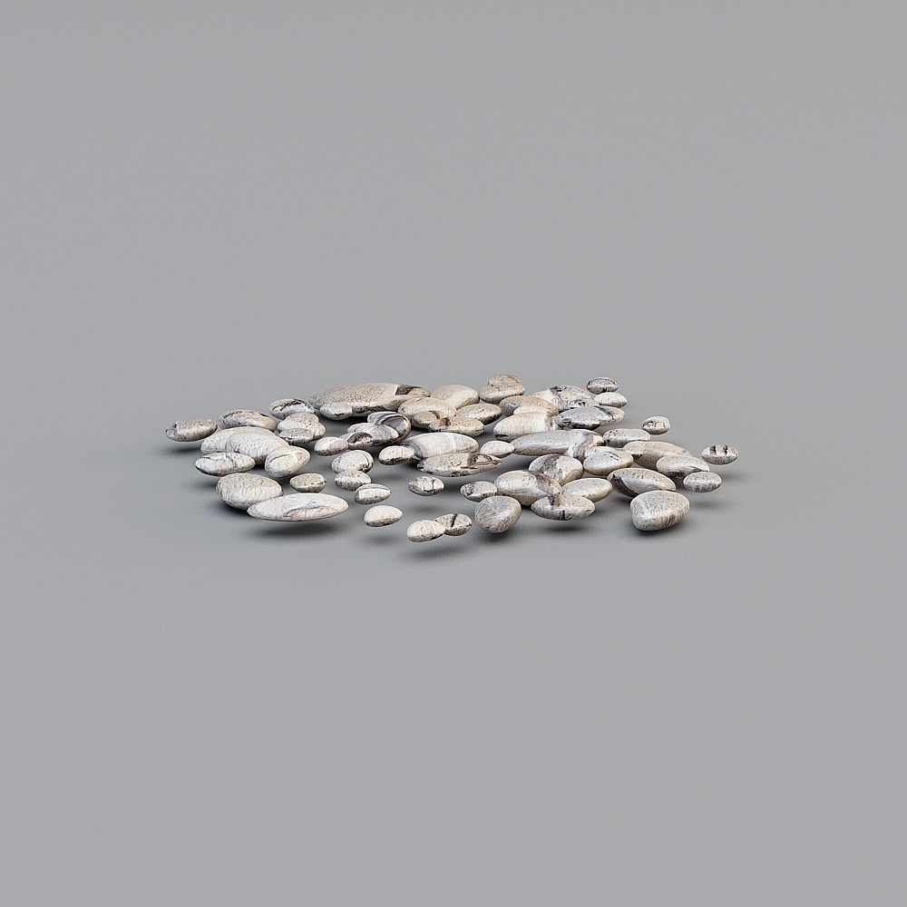 Beach Pebbles Pile 3D model