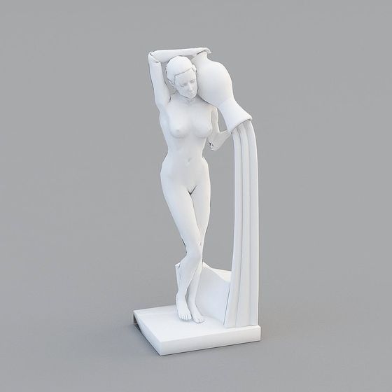 Elegant Teapot Woman 3D model