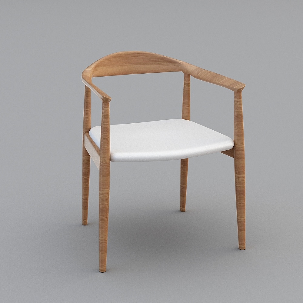 Silla de acento de respaldo moderno de madera clara