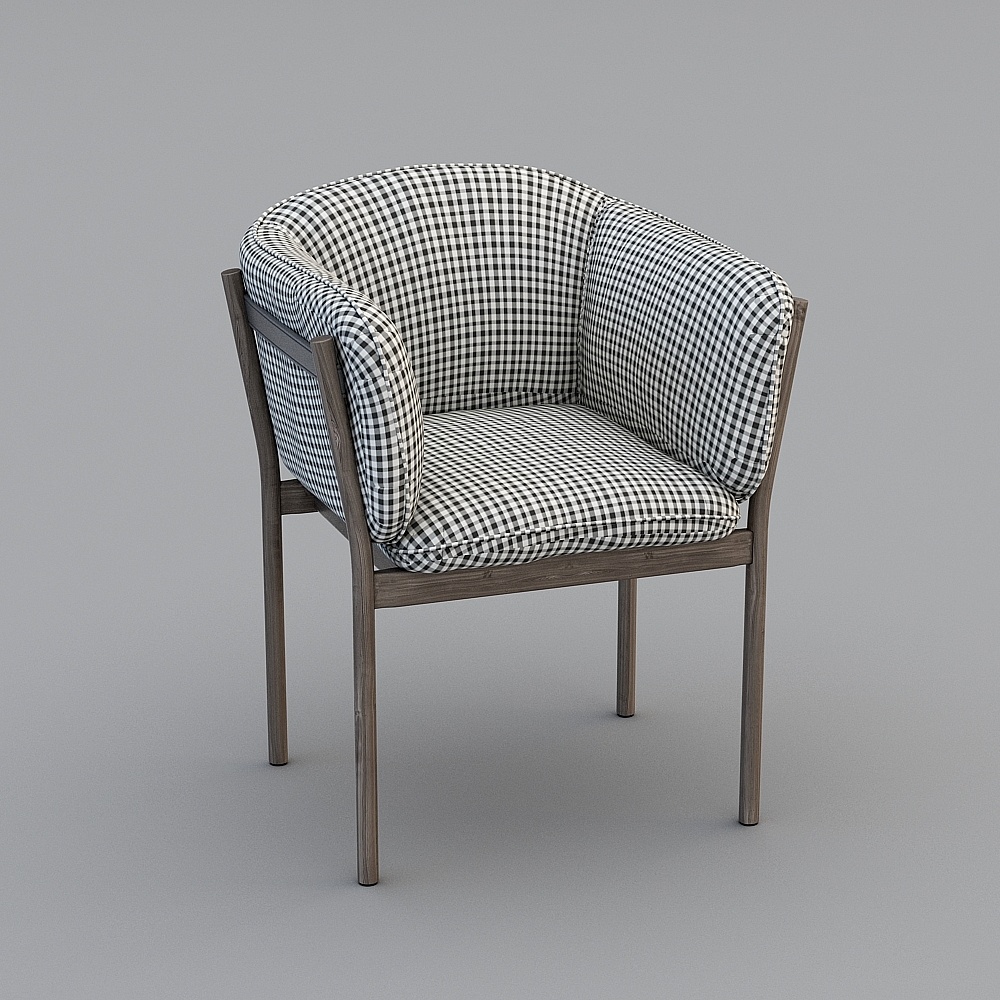 Simple European black-and-white back against the chair Accent Ch