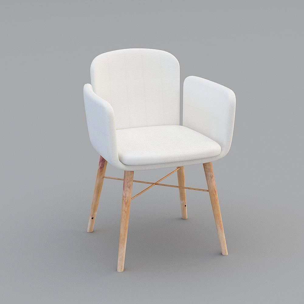 Sedia accentuata bianca nordica