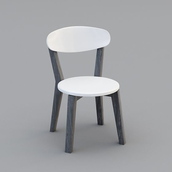 Sedia accentuata bianca nordica